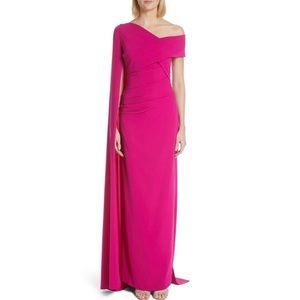 Talbot Runhof Crepe Draped Gown NWT